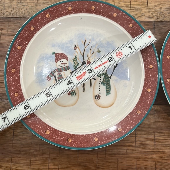 Vintage royal seasons stoneware winter snowman plates set of 4 - Picture 12 of 14